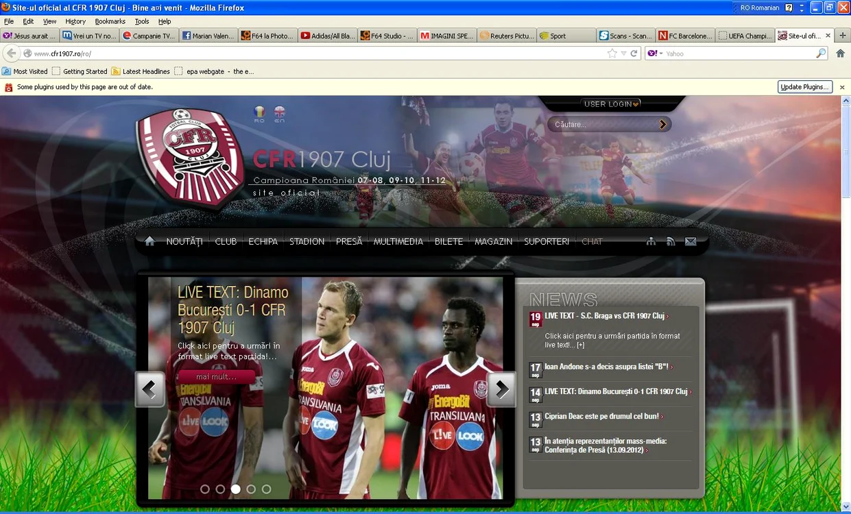 Site CFR Cluj
