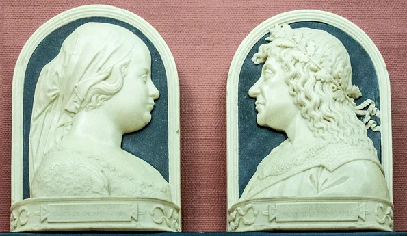  Beatrice de Aragon și Matia Corvin (© Magyar Nemzeti Múzeum / Wikimedia Commons)