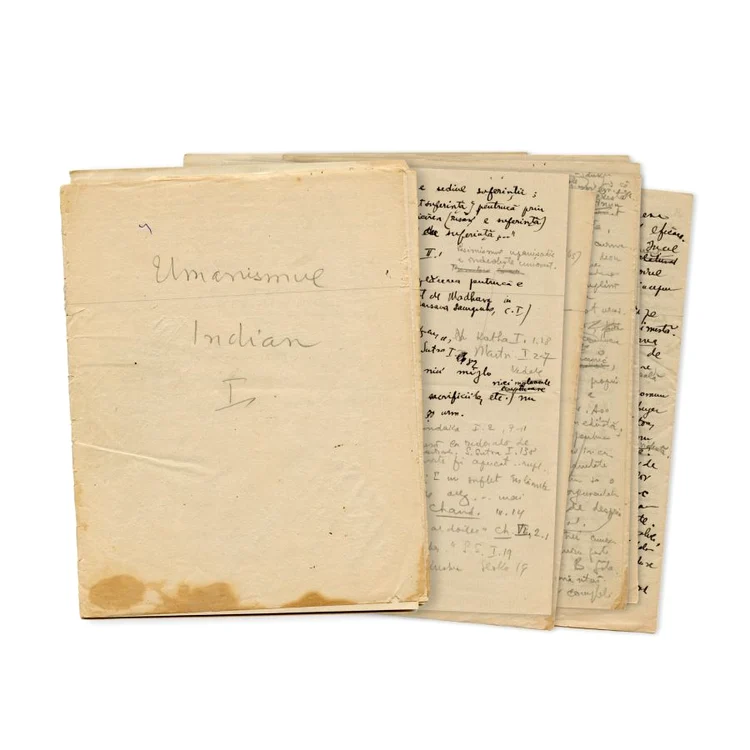 Academia Română a cumpărat în 2021 mai multe manuscrise ale lui Eliade. FOTO: Academia Română
