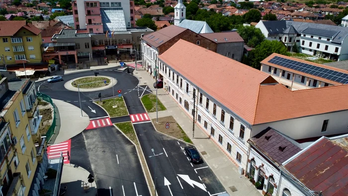 Hațeg. Centrul orașului.  Foto: Primăria Hațeg