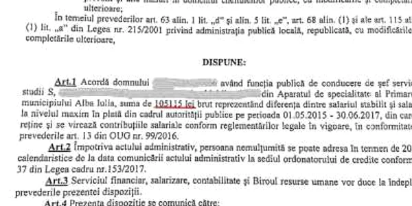 dispozitii salarii alba iulia