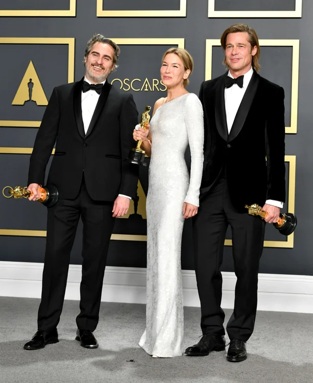 Joaquin Phoenix, Renee Zellweger şi Brad Pitt, cei mai buni actori la Oscar 2020 FOTO Guliver/Getty Images