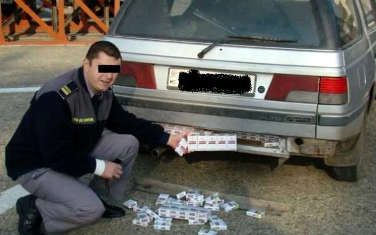 Aceasta este o parte din ţigările confiscate de poliţiştii de frontieră 