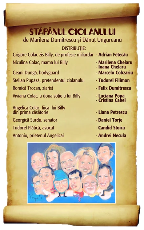 Sosia ei apare şi  pe afişul spectacolului