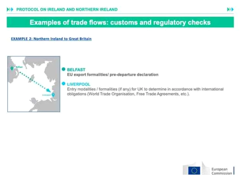 Harta controale vamale Irlanda de Nord si UK FOTO Comisia Europeana