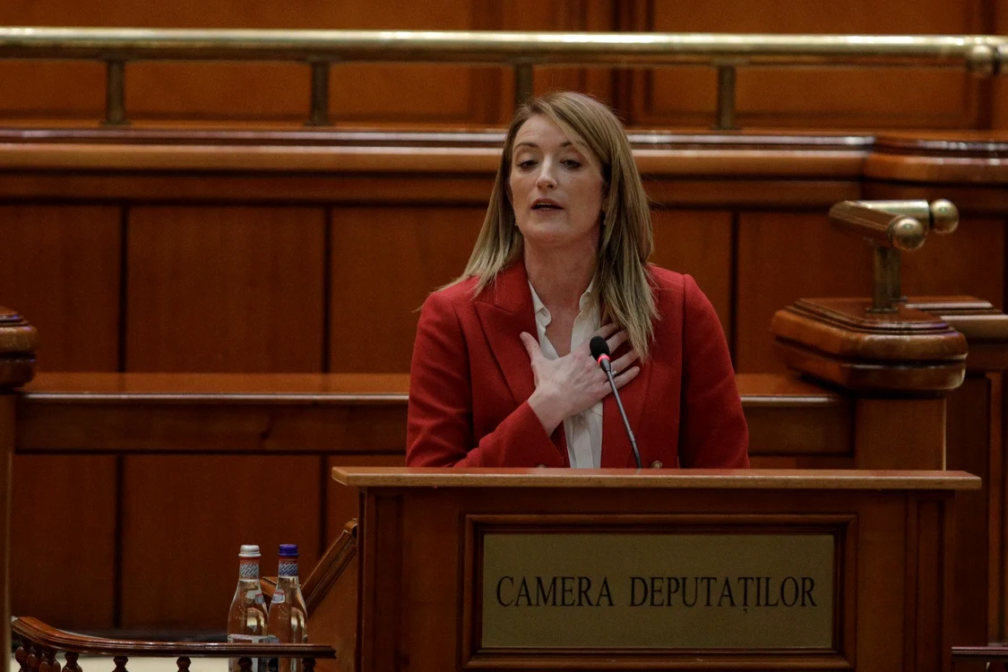 Roberta Metsola a venit în 2022 și în Parlamentul României FOTO Inquam Photos