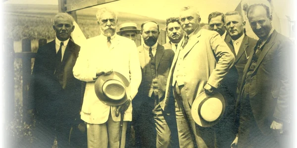 Guvernul I C Bratianu la santierul de gaze Deleni - 1924