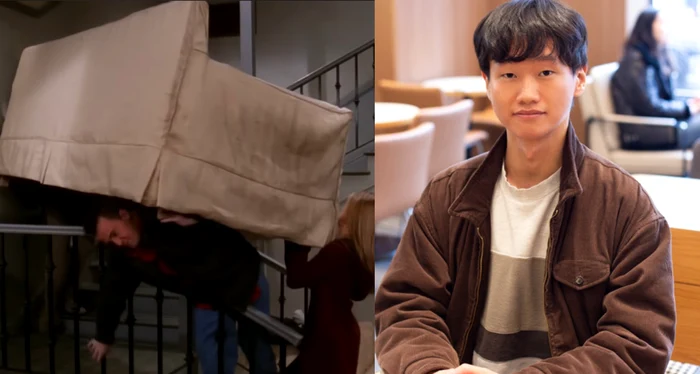 Un matematician coreean a rezolvat problema canapelei mobile / foto: colaj captură video/KoreaHerald