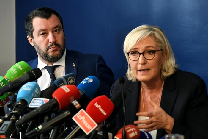 Conferinta de presa Marine Le Pen si Matteo Salvini FOTO EPA-EFE