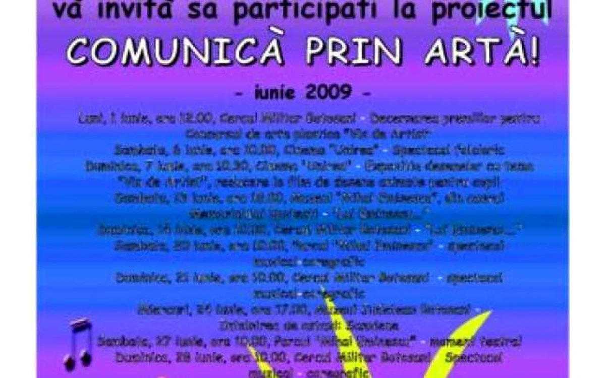 Botoşani: Copii de la "Vis de artist" comunică prin artă
