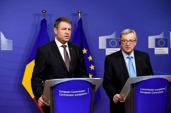 Klaus Iohannis şi Jean Claude Juncker, preşedintele Comisiei Europene