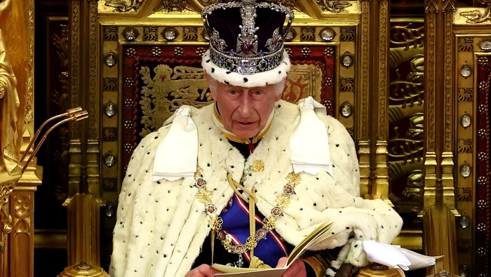 Regele Charles, în Parlamentul de la Londra. FOTO captură House of Lords