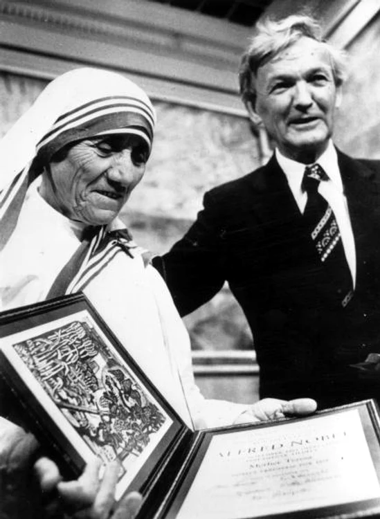 Maica Tereza a primit Premiul Nobel pentru Pace în 11 decembrie 1979, într-o ceremonie ținută la Oslo, Norvegia