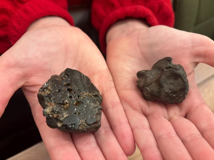 Meteoritul a trebuit să fie tăiat în două pentru a-i testa vârsta (Foto: Profimedia)