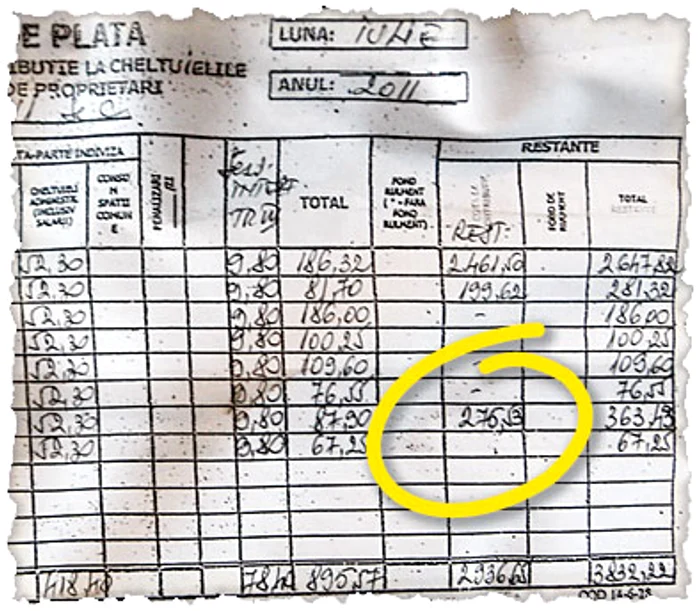 Şi la apartamentul din Băneasa are datorii la întreţinere