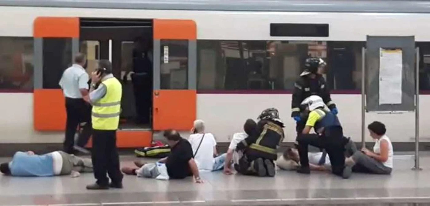 Tren fara frane Barcelona FOTO Twitter