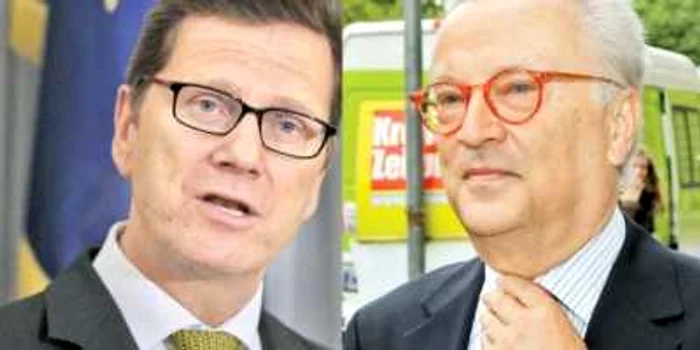 Ministrul de Externe german, Guido Westerwelle, şi liderul socialiştilor din PE, Hannes Swoboda 