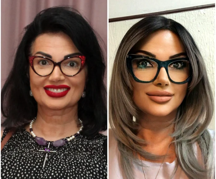 Ozana, în iulie 2018, la lansarea parfumului Oanei Zăvoranu. În dreapta apare fotografia editată, de pe Instagram