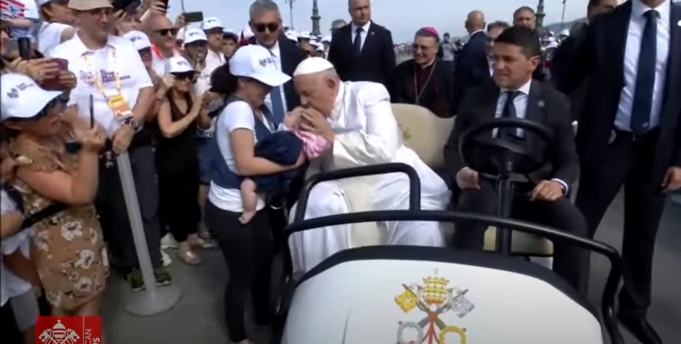 Papa Francisc la Trieste. FOTO captura video Vatican News