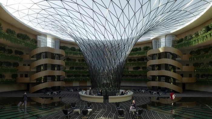 Hotel plutitor eco rotativ proiectat de HAADS în Qatar FOTO amazingarchitecture.com