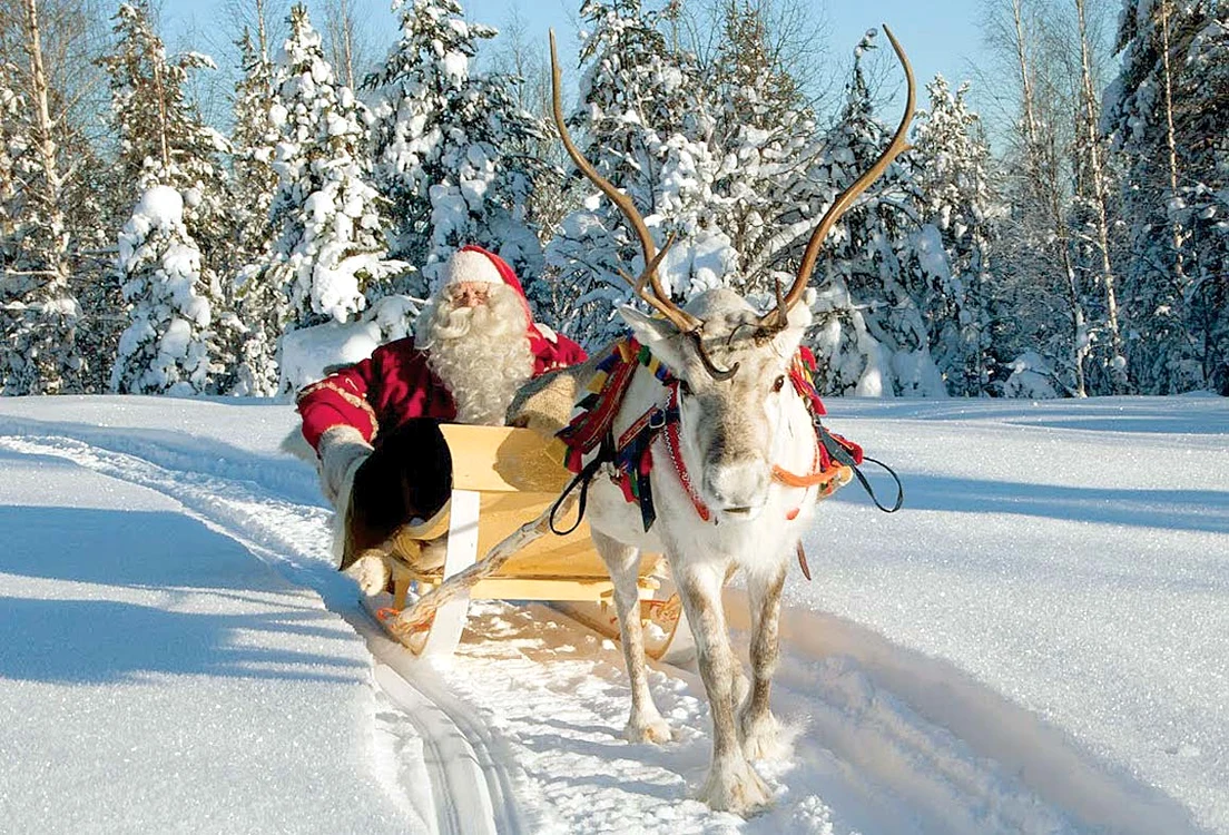 -26° C  Korvantunturi,  Finlanda. Aici, Moşul se deplasează  doar cu renii 