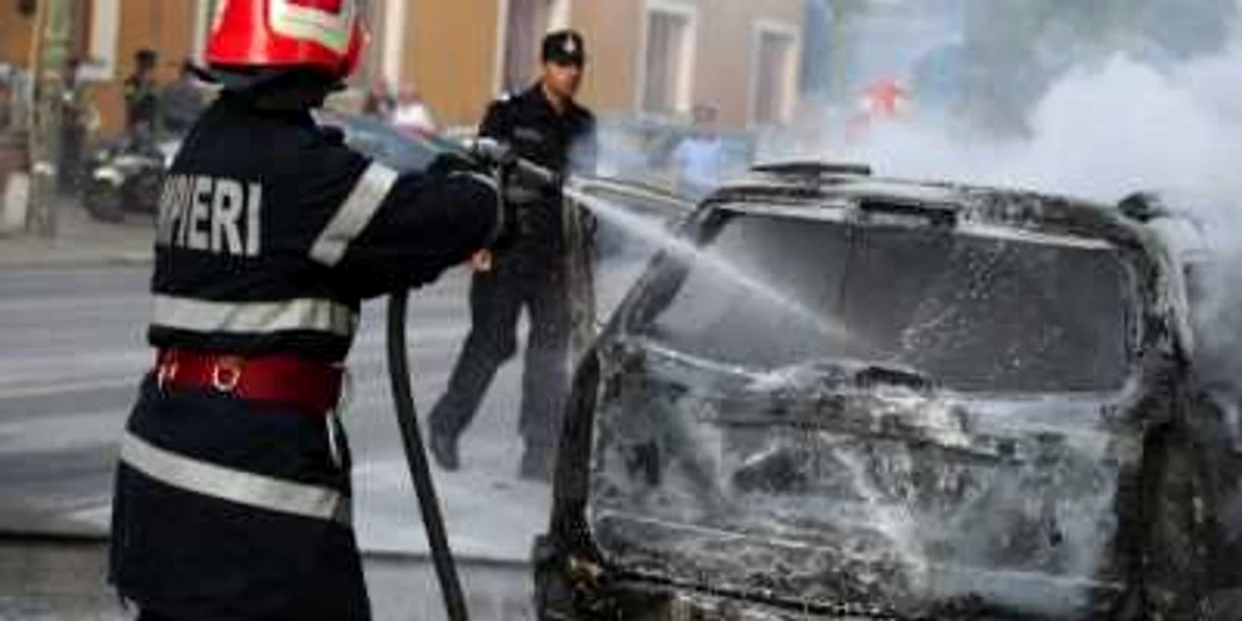 Autovehiculul a ars în totalitate (foto arhiva)