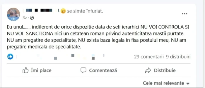 Mesajul poliţistului care nu mai aplică amenzi