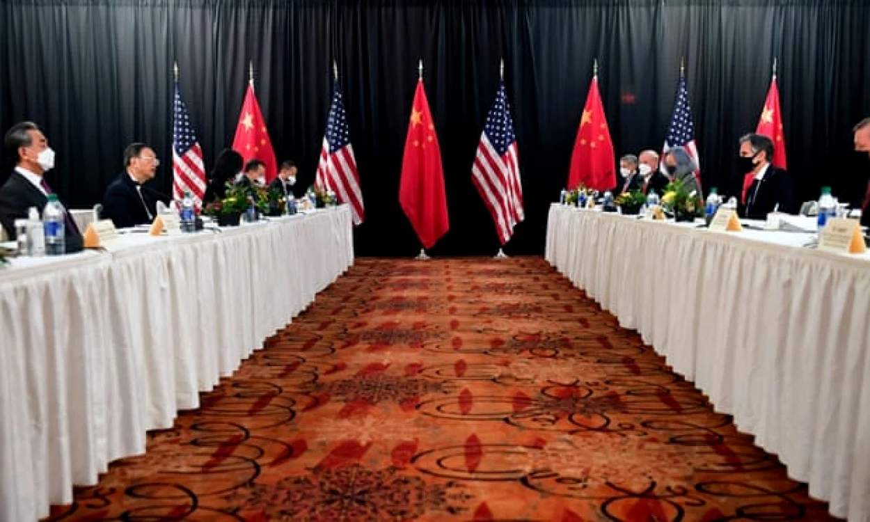 Întâlnirea la nivel înalt între China şi Statele Unite / Alaska / 18 martie 2020 / FOTO Frederic J Borwn/AFP/Getty Images