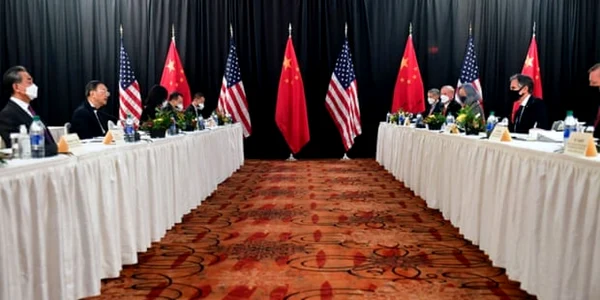 Întâlnirea la nivel înalt între China şi Statele Unite / Alaska / 18 martie 2020 / FOTO Frederic J Borwn/AFP/Getty Images