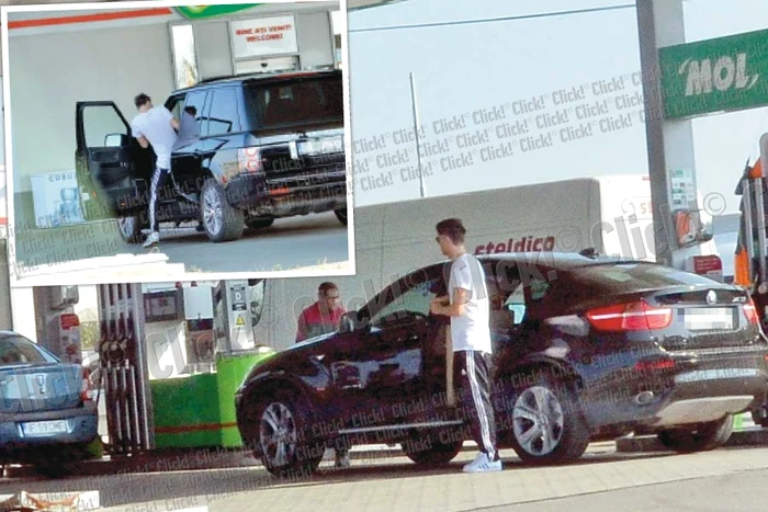 Bianca Drăguşanu a intrat şi a ieşit  din benzinărie fără să-i arunce vreo  privire lui Olăroiu jr