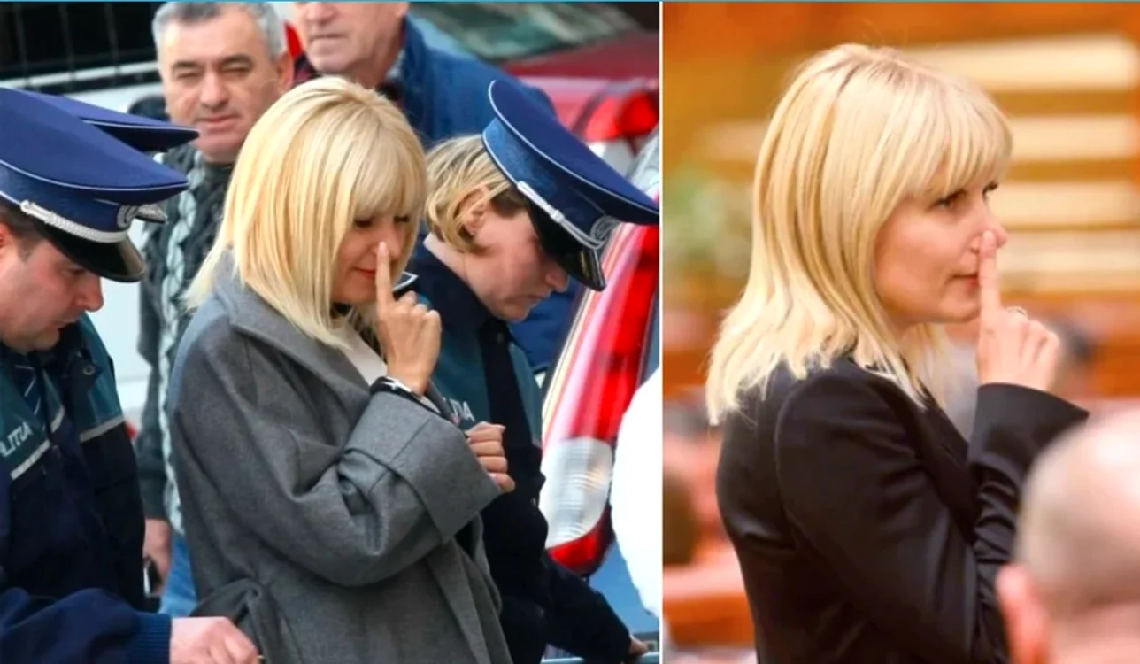 „Știu totul despre voi”, gestul pe care îl făcea Elena Udrea cu mâna la nas Foto: adevărul.ro