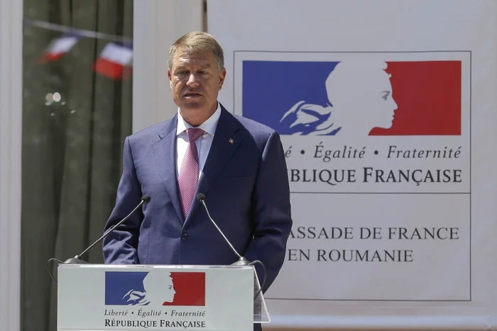 Klaus Iohannis la Recepţie cu ocazia Zilei Naţionale a Franţei la Ambasada franceză din Bucureşti. FOTO Inquam Photos