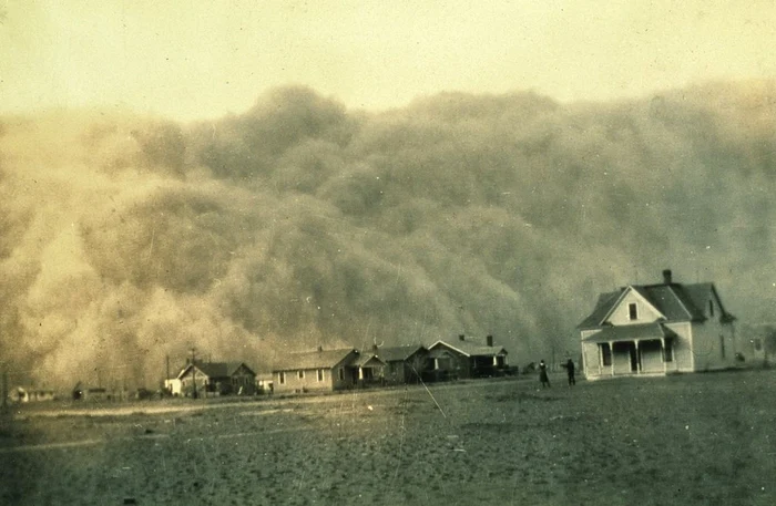 Furtuna de nisip în Texas, în 1935 Foto: NOAA George E. Marsh Album