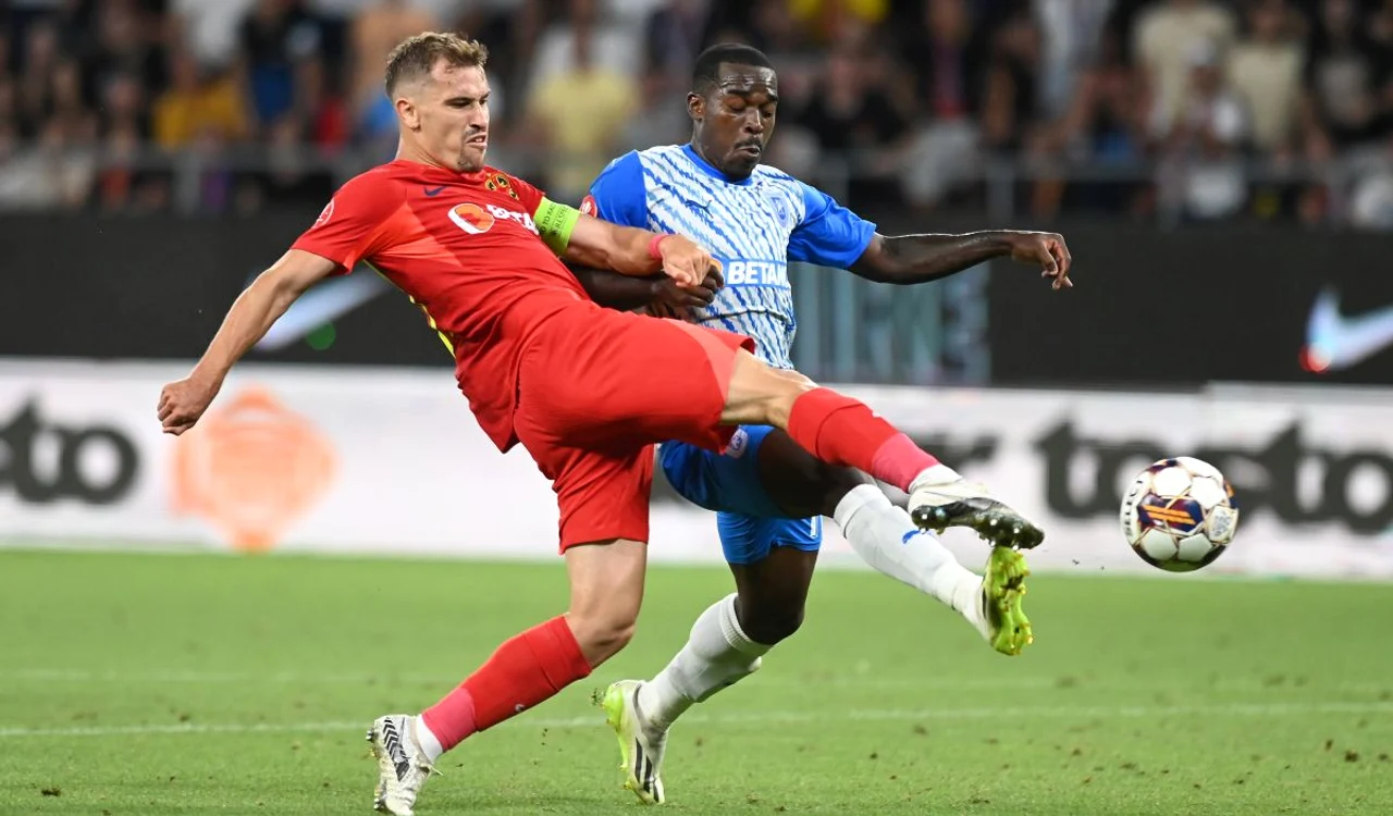 Darius Olaru, căpitanul FCSB, în acțiune