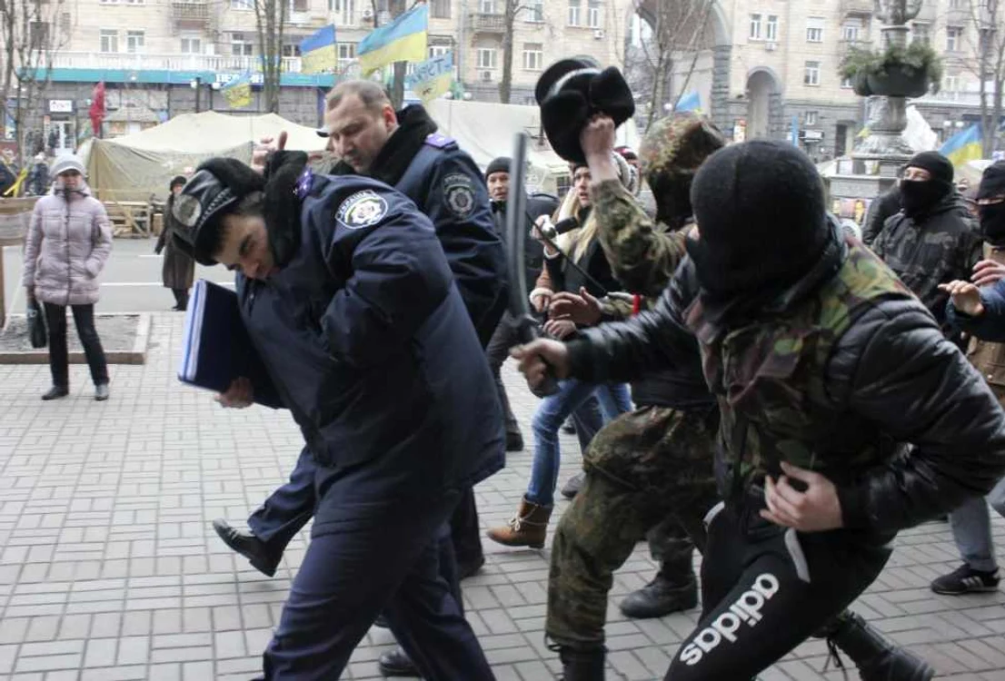 Prima acţiune de protest a avut loc sâmătă, 15 februarie, la PTF Halmeu  FOTO arhivă Adevărul