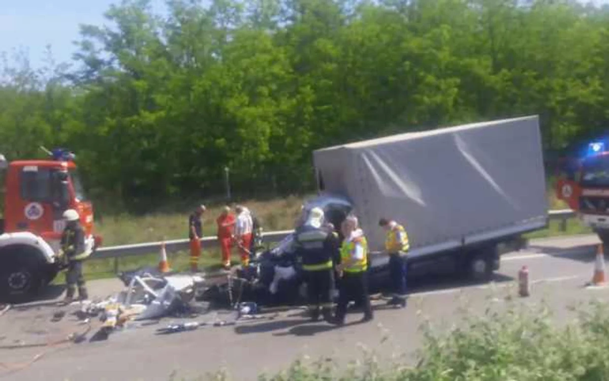 Accident Ungaria FOTO Captură video Alexandru Udrea