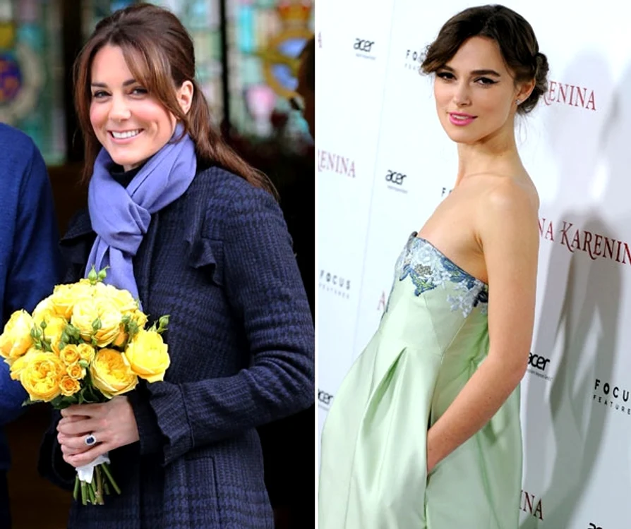 Kate Middleton și Keira Knightley sunt gravidele preferate ale britanicelor