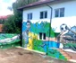 Portret de mari dimensiuni al marelui Nicolae Dobrin pe un hotel din Horezu - Vâlcea autor - Adrian Luţă Foto Arhiva personală
