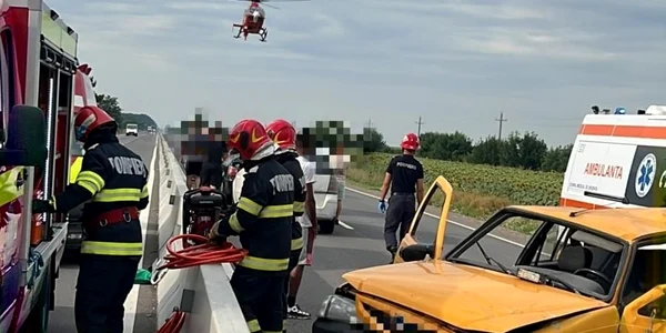 accident rutier dn 5 foto isu giurgiu