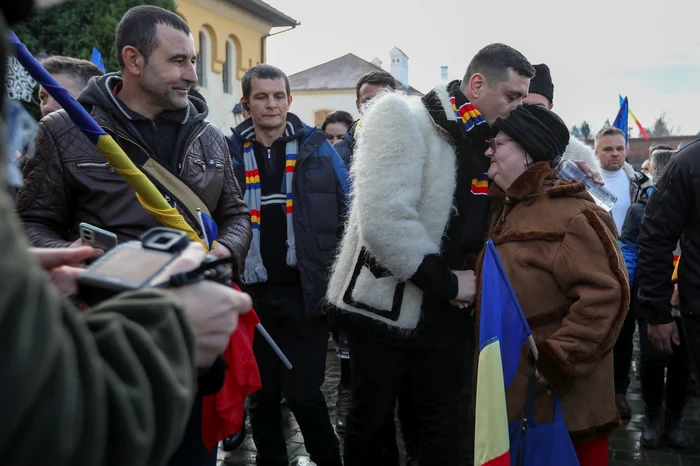 George Simion, la Alba Iulia. Foto: Inquam.