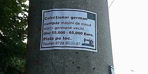Ţeapă cu maşina de cusut