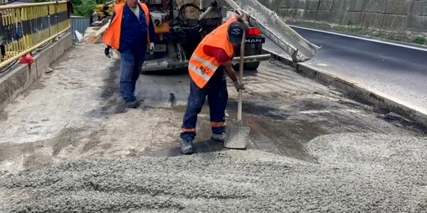 Lucrările la Viaductul Poştei de pe DN7-E81 Valea Oltului în Vâlcea Foto DRDP Craiova