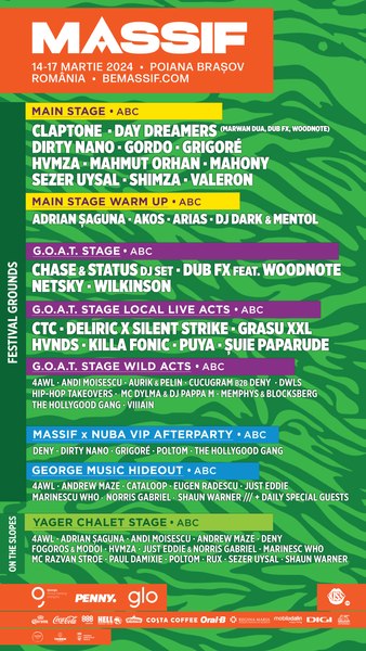  Line-up complet la Festivalul Massif