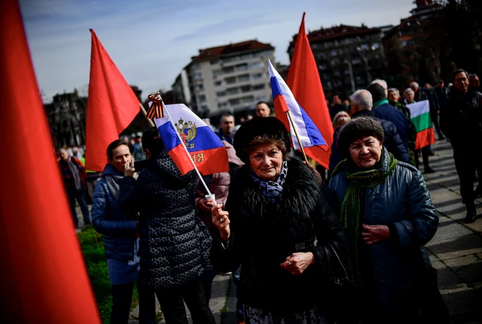 Manifestație pro-rusă în Sofia FOTO Profimedia