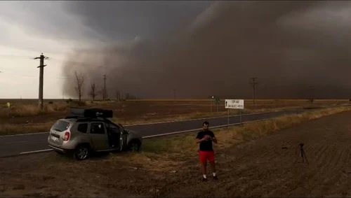Furtună de nisip în Teleorman FOTO: Facebook / Meteoplus