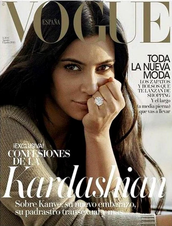 Kim Kardashian (34 de ani), nemachiată pe coperta revistei „Vogue”