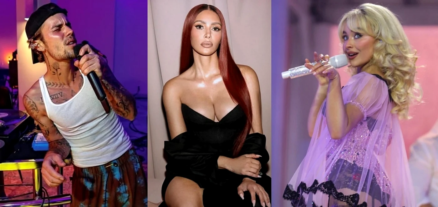 Justin Bieber, Kim Kardashian, Sabrina Carpenter, foto Instagram jpg