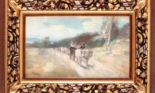 Tabloul Întoarcerea de la târg, de Nicolae Grigorescu, vândut cu 165 000 de euro la Artmark jpeg