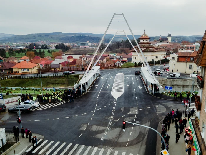 Podul a fost inaugurat de Ziua Națională FOTO Primăria Blaj