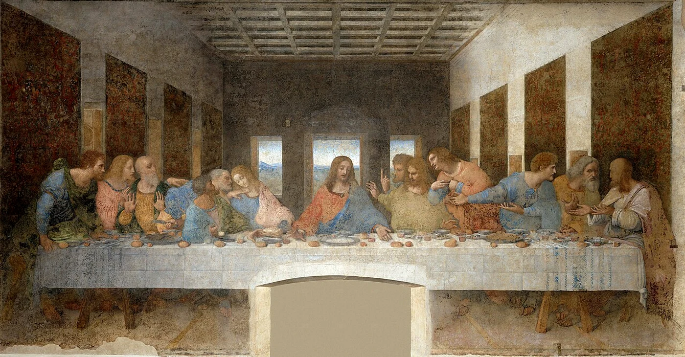 „Cina cea de Taină” pictura realizată de Leonardo da Vinci între 1495 și 1498. Foto: Wikimedia